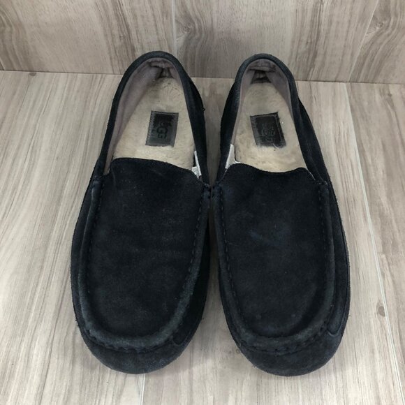 Ugg Slippers Mens 10 Alder Blue Suede Slip On Shoes main image 4